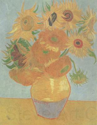 Vincent Van Gogh Still life:vase with Twelve Sunflowers (nn04) Norge oil painting art